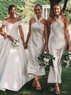 Silk-like Satin Halter Ankle-length A-line Bridesmaid Dresses #PWD01013915
