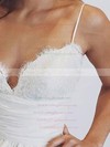 Satin V-neck Court Train Ball Gown Lace Wedding Dresses #PWD00023956
