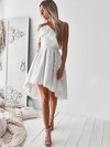 Lace One Shoulder Asymmetrical A-line Bridesmaid Dresses #PWD01014014