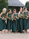 Silk-like Satin Scoop Neck Asymmetrical A-line Bridesmaid Dresses #PWD01014201