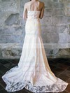 Trumpet/Mermaid Ivory Strapless Ruffles Lace Popular Wedding Dress #PWD00020556