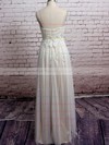 Spaghetti Straps Ivory Tulle V-neck Nice Appliques Lace Empire Wedding Dresses #PWD00020573