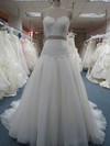 Princess Gorgeous Sweetheart Organza Beading and Appliques Lace Wedding Dresses #PWD00020607