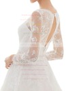 Long Sleeve Court Train Sweetheart Discounted Lace Beading Wedding Dress #PWD00020629