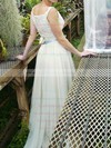 Ivory Tulle Lace Scoop Neck Sashes / Ribbons Sheath/Column Wedding Dresses #PWD00020639
