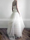 Ivory Sweetheart Classy Organza Appliques Lace Wedding Dress #PWD00020772