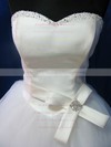 Pretty Ball Gown Ivory Satin Tulle Sashes / Ribbons Sweetheart Wedding Dresses #PWD00020783
