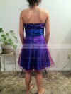 A-line Short/Mini Organza Elastic Woven Satin Sashes / Ribbons Strapless Bridesmaid Dresses #PWD02018113