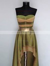 A-line Asymmetrical Chiffon Silk-like Satin Sashes / Ribbons Sweetheart Bridesmaid Dresses #PWD02018120