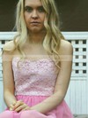 A-line Floor-length Lace Chiffon Ruffles Sweetheart Bridesmaid Dresses #PWD02018140
