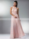 A-line Floor-length Chiffon Sashes / Ribbons Scoop Neck Bridesmaid Dresses #PWD02018167