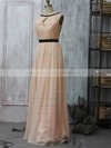A-line Floor-length Chiffon Sashes / Ribbons Scoop Neck Bridesmaid Dresses #PWD02017961
