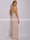 Sheath/Column Floor-length Chiffon Ruched Square Neckline Bridesmaid Dresses #PWD02018040